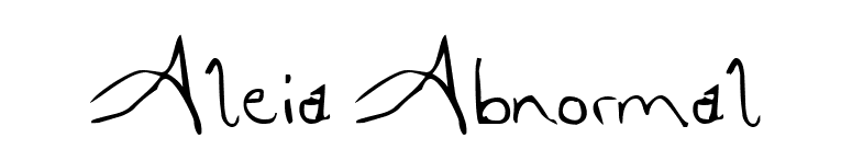 Aleia Abnormal font preview