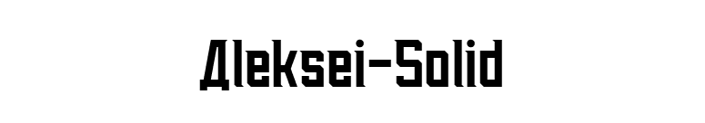 Aleksei-Solid font preview