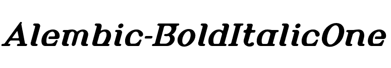 Alembic-BoldItalicOne font preview