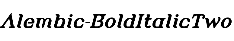 Alembic-BoldItalicTwo font preview