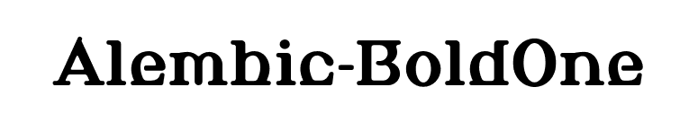 Alembic-BoldOne font preview