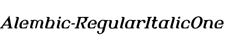 Alembic-RegularItalicOne font preview