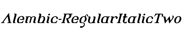 Alembic-RegularItalicTwo font preview