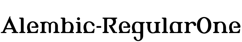 Alembic-RegularOne font preview