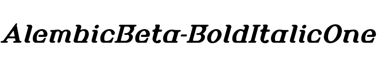 AlembicBeta-BoldItalicOne font preview