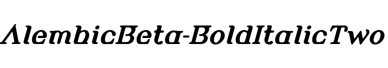 AlembicBeta-BoldItalicTwo font preview