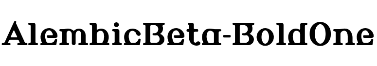 AlembicBeta-BoldOne font preview