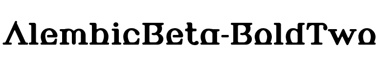 AlembicBeta-BoldTwo font preview