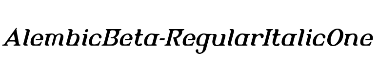 AlembicBeta-RegularItalicOne font preview