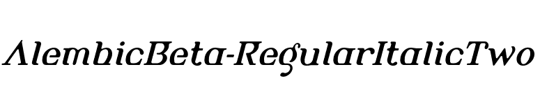 AlembicBeta-RegularItalicTwo font preview