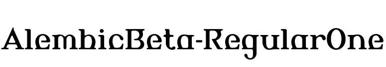 AlembicBeta-RegularOne font preview