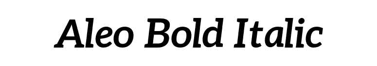 Aleo Bold Italic font preview