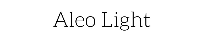 Aleo Light font preview