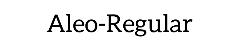 Aleo-Regular font preview