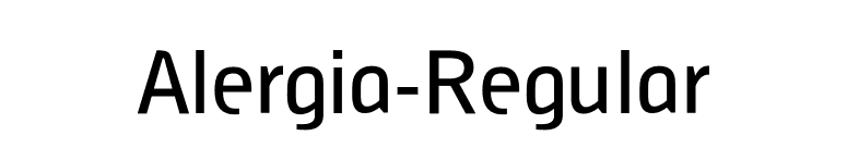 Alergia-Regular font preview