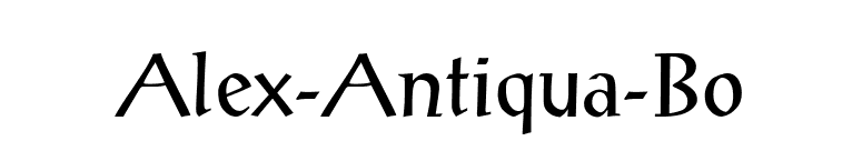 Alex-Antiqua-Bo font preview