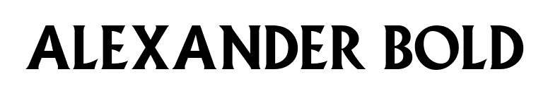 Alexander Bold font preview