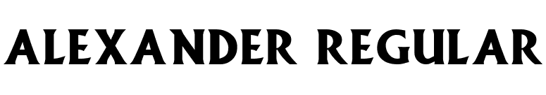 Alexander Regular font preview