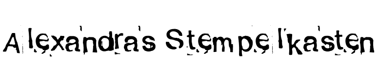 Alexandras Stempelkasten font preview