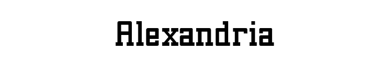 Alexandria font preview