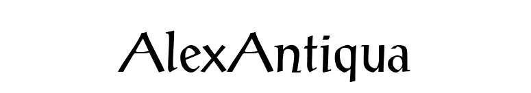 AlexAntiqua font preview