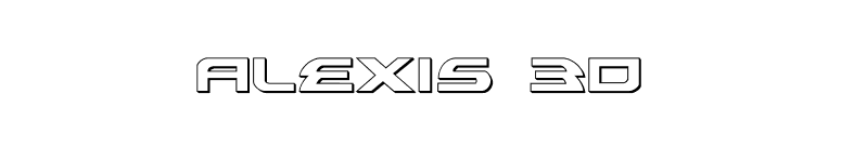 Alexis 3D font preview