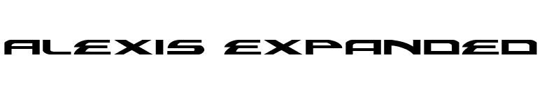 Alexis Expanded font preview