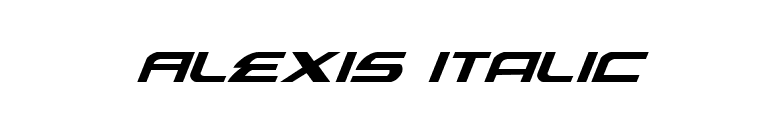 Alexis Italic font preview