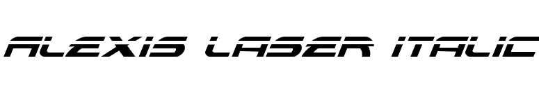Alexis Laser Italic font preview