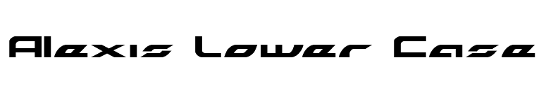 Alexis Lower Case font preview