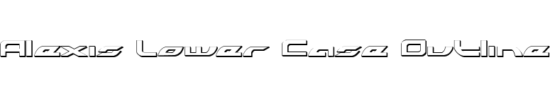 Alexis Lower Case Outline font preview