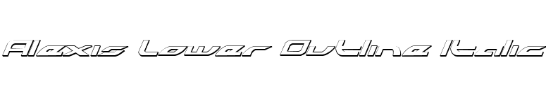 Alexis Lower Outline Italic font preview