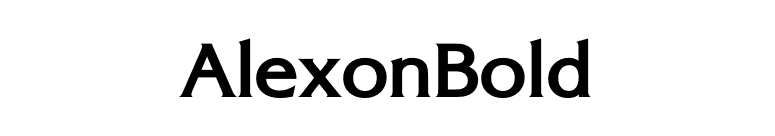 AlexonBold font preview