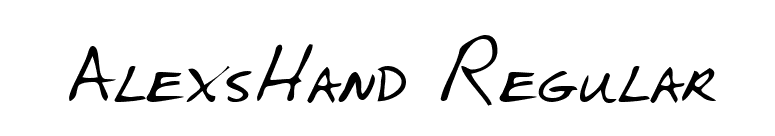 AlexsHand Regular font preview