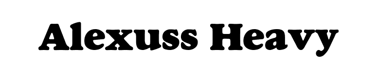 Alexuss Heavy font preview