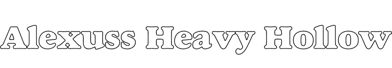 Alexuss Heavy Hollow font preview