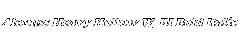 Alexuss Heavy Hollow W_BI Bold Italic font preview