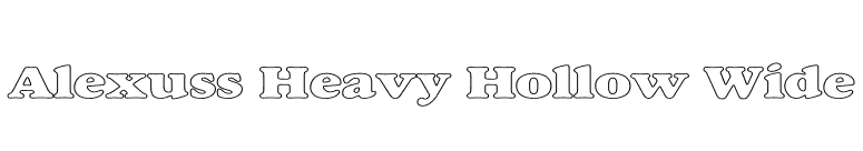 Alexuss Heavy Hollow Wide font preview