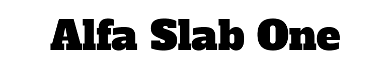 Alfa Slab One font preview