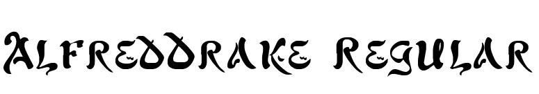 AlfredDrake Regular font preview