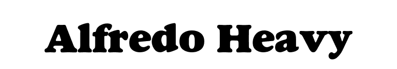 Alfredo Heavy font preview