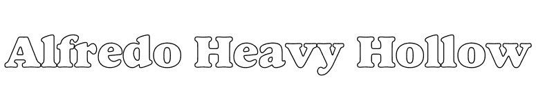 Alfredo Heavy Hollow font preview