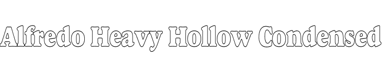 Alfredo Heavy Hollow Condensed font preview