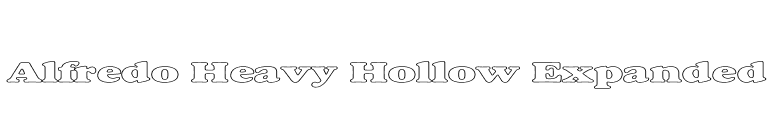 Alfredo Heavy Hollow Expanded font preview