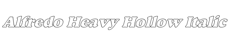 Alfredo Heavy Hollow Italic font preview