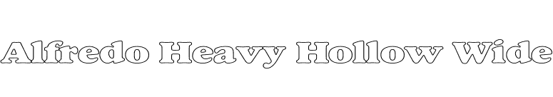 Alfredo Heavy Hollow Wide font preview