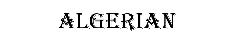 Algerian font preview