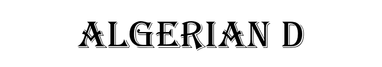 Algerian D font preview