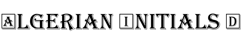 Algerian Initials D font preview