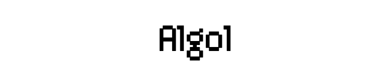 Algol font preview